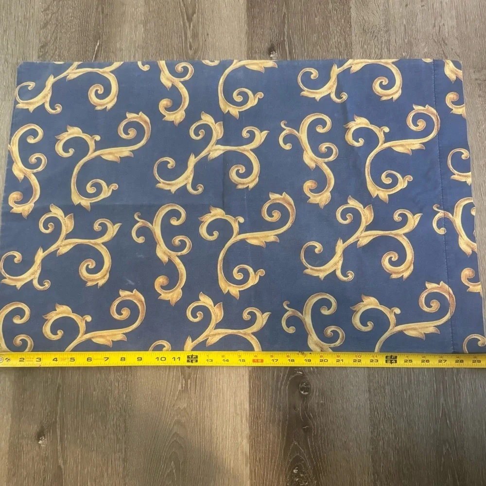 Blue & Gold Abstract Pillow case